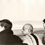 Prabhupada at the cold Northern California beach